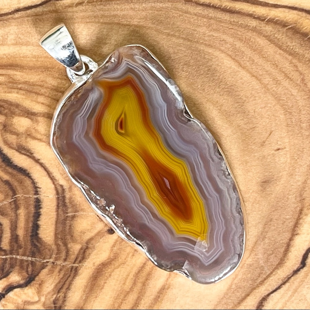 Natural Eye Botswana Agate 925 Sterling Silver